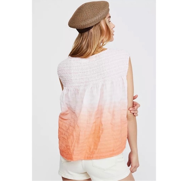 NEW FREE PEOPLE OMBRÉ SLEEVELESS BLOUSE - Picture 7 of 9